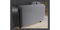 Canapé d’angle convertible ARVESSA gris clair nid d’abeille – Angle droit 