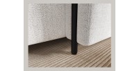 Canapé d’angle convertible ARVESSA blanc alpin chenille – Angle droit 