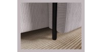 Canapé d’angle convertible ARVESSA gris clair velours côtelé – Angle droit 
