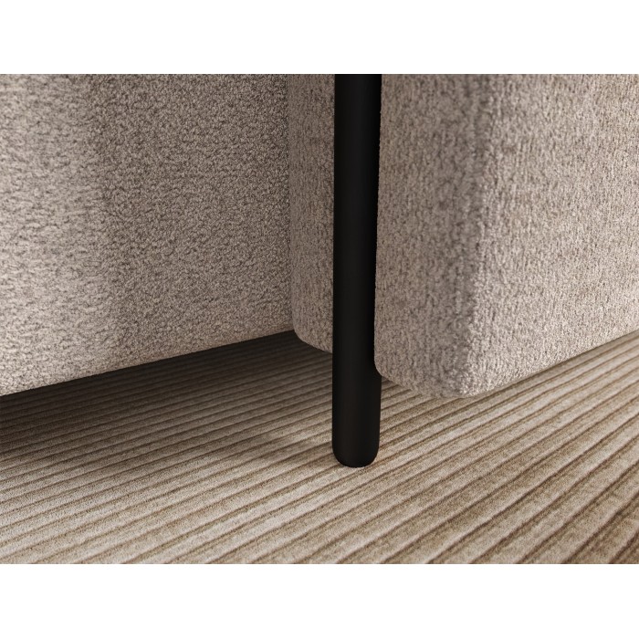 Canapé d’angle convertible ARVESSA beige chenille – Angle droit 