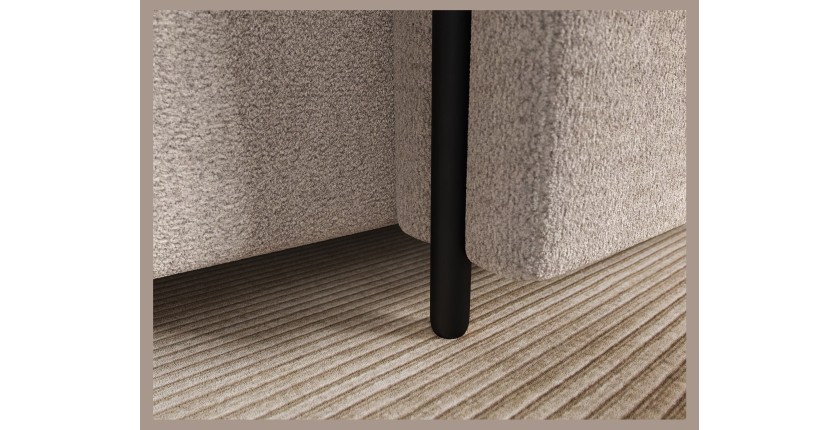 Canapé d’angle convertible ARVESSA beige chenille – Angle droit 