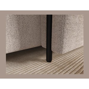 Canapé d’angle convertible ARVESSA beige chenille – Angle droit 