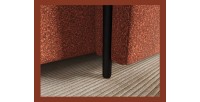 Canapé d’angle convertible ARVESSA terracotta bouclette – Angle droit 