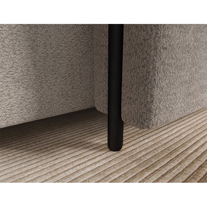 Canapé d’angle convertible ARVESSA marron clair chenille – Angle droit 