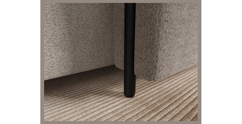Canapé d’angle convertible ARVESSA marron clair chenille – Angle droit 