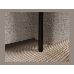 Canapé d’angle convertible ARVESSA marron clair chenille – Angle droit 