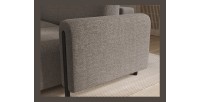 Canapé d’angle convertible ARVESSA marron clair chenille – Angle droit 