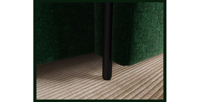 Canapé d’angle convertible ARVESSA vert émeraude chenille – Angle droit 