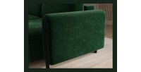 Canapé d’angle convertible ARVESSA vert émeraude chenille – Angle droit 