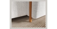 Canapé d’angle convertible ARVESSA blanc alpin chenille – Angle droit 