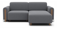 Canapé d’angle convertible ARVESSA gris foncé nid d’abeille – Angle droit 
