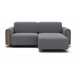 Canapé d’angle convertible ARVESSA gris foncé nid d’abeille – Angle droit 