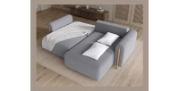 Canapé d’angle convertible ARVESSA gris foncé nid d’abeille – Angle droit 