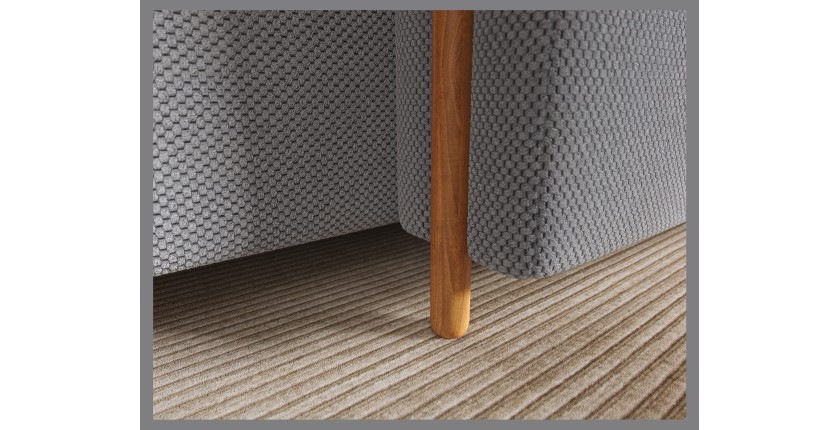 Canapé d’angle convertible ARVESSA gris foncé nid d’abeille – Angle droit 