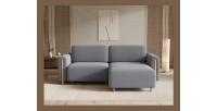 Canapé d’angle convertible ARVESSA gris foncé nid d’abeille – Angle droit 