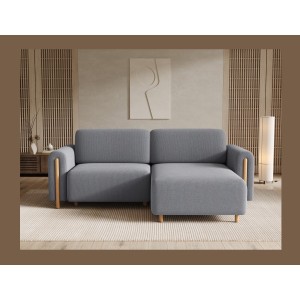 Canapé d’angle convertible ARVESSA gris foncé nid d’abeille – Angle droit 