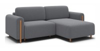 Canapé d’angle convertible ARVESSA gris foncé nid d’abeille – Angle droit 