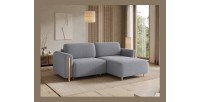 Canapé d’angle convertible ARVESSA gris foncé nid d’abeille – Angle droit 