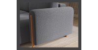 Canapé d’angle convertible ARVESSA gris foncé nid d’abeille – Angle droit 
