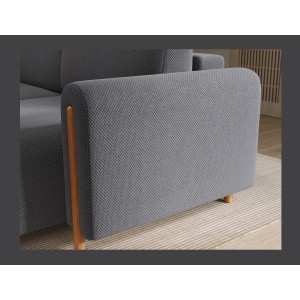 Canapé d’angle convertible ARVESSA gris foncé nid d’abeille – Angle droit 