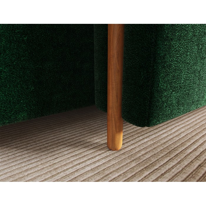 Canapé d’angle convertible ARVESSA vert émeraude bouclette – Angle droit 