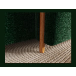 Canapé d’angle convertible ARVESSA vert émeraude bouclette – Angle droit 