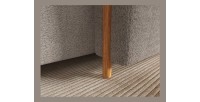 Canapé d’angle convertible ARVESSA marron clair chenille – Angle droit 