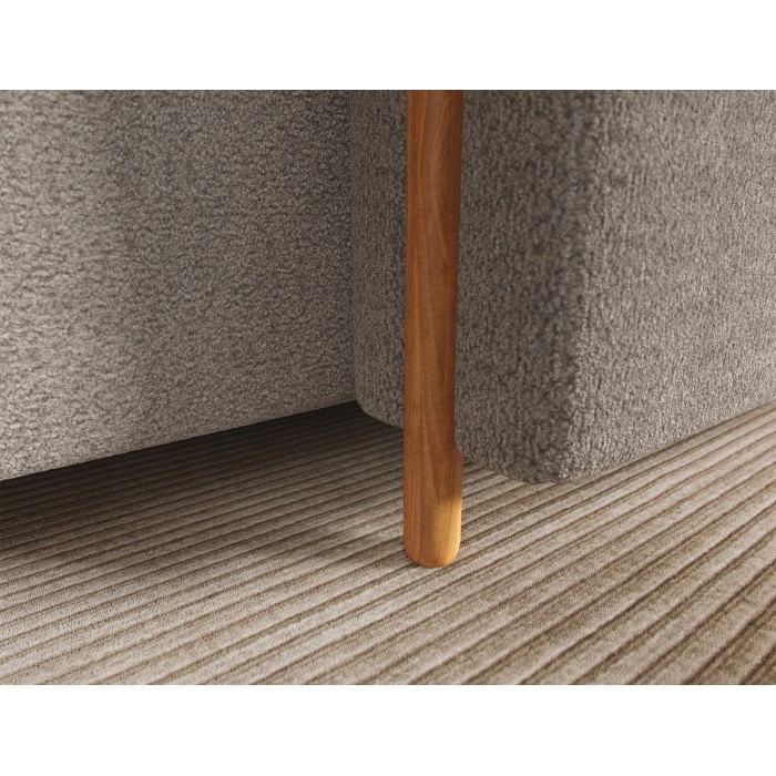 Canapé d’angle convertible ARVESSA marron clair chenille – Angle droit 