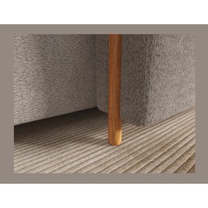 Canapé d’angle convertible ARVESSA marron clair chenille – Angle droit 