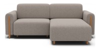 Canapé d’angle convertible ARVESSA sable chenille – Angle droit 