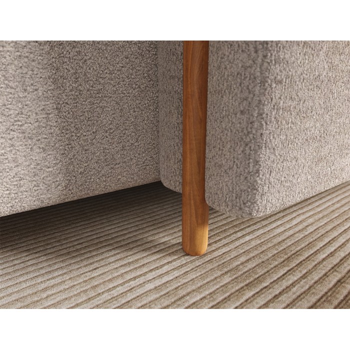 Canapé d’angle convertible ARVESSA sable chenille – Angle droit 