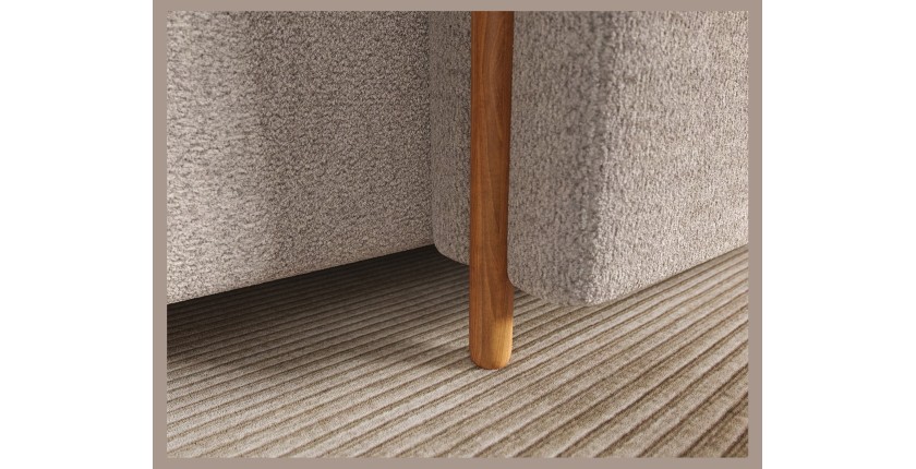 Canapé d’angle convertible ARVESSA sable chenille – Angle droit 