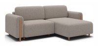 Canapé d’angle convertible ARVESSA sable chenille – Angle droit 