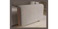 Canapé d’angle convertible ARVESSA sable chenille – Angle droit 