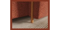 Canapé d’angle convertible ARVESSA terracotta bouclette – Angle droit 