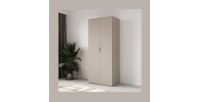 Armoire CALMIA cachemire 90 cm avec penderie et étagères