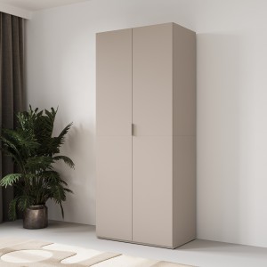 Armoire CALMIA cachemire 90 cm avec penderie et étagères