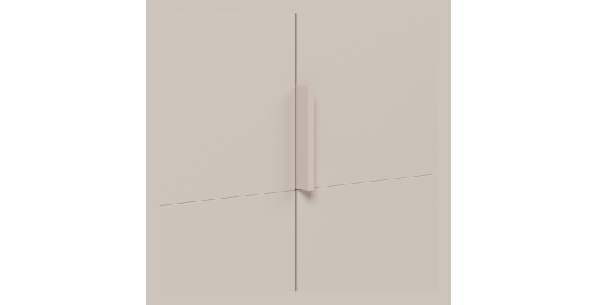 Armoire CALMIA cachemire 90 cm avec penderie et étagères