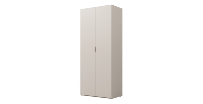 Armoire CALMIA cachemire 90 cm avec penderie et étagères