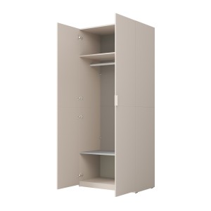 Armoire CALMIA cachemire 90 cm avec penderie et étagères