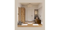 Armoire CALMIA chêne naturel 90 cm avec penderie et étagères