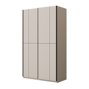Armoire VERTIS 2 portes coulissantes cachemire avec fermeture silencieuse 120 cm