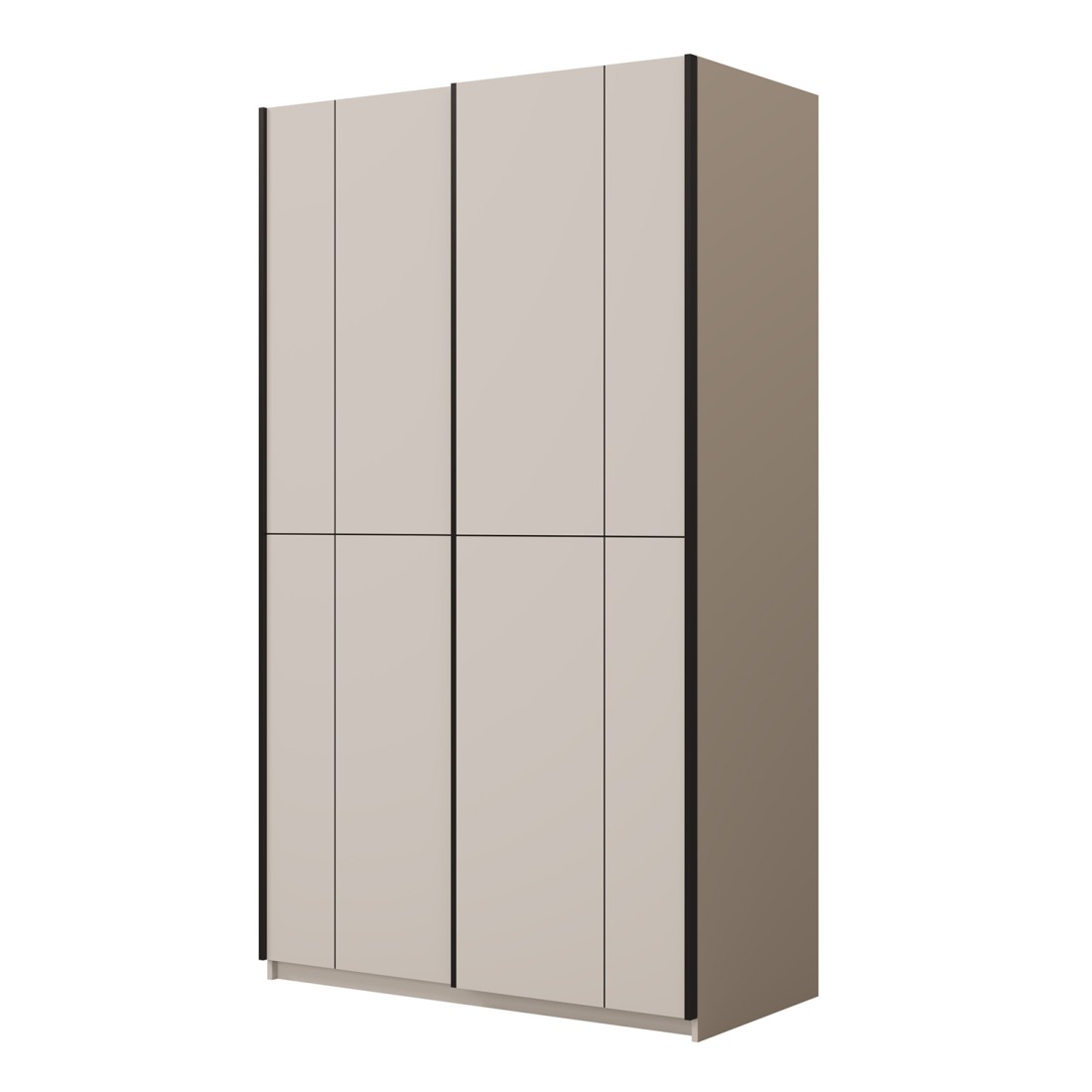 Armoire VERTIS 2 portes coulissantes cachemire avec fermeture silencieuse 120 cm
