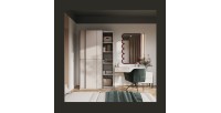 Armoire VERTIS 2 portes coulissantes cachemire avec fermeture silencieuse 120 cm
