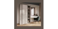 Armoire VERTIS 2 portes coulissantes cachemire avec fermeture silencieuse 120 cm