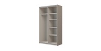 Armoire VERTIS 2 portes coulissantes cachemire avec fermeture silencieuse 120 cm