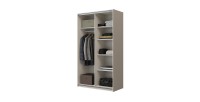 Armoire VERTIS 2 portes coulissantes cachemire avec fermeture silencieuse 120 cm