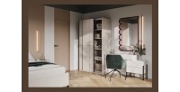 Armoire VERTIS 2 portes coulissantes cachemire avec fermeture silencieuse 120 cm