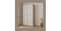 Armoire VERTIS 2 portes coulissantes cachemire avec fermeture silencieuse 120 cm