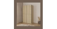 Armoire VERTIS 2 portes coulissantes cachemire avec fermeture silencieuse 120 cm